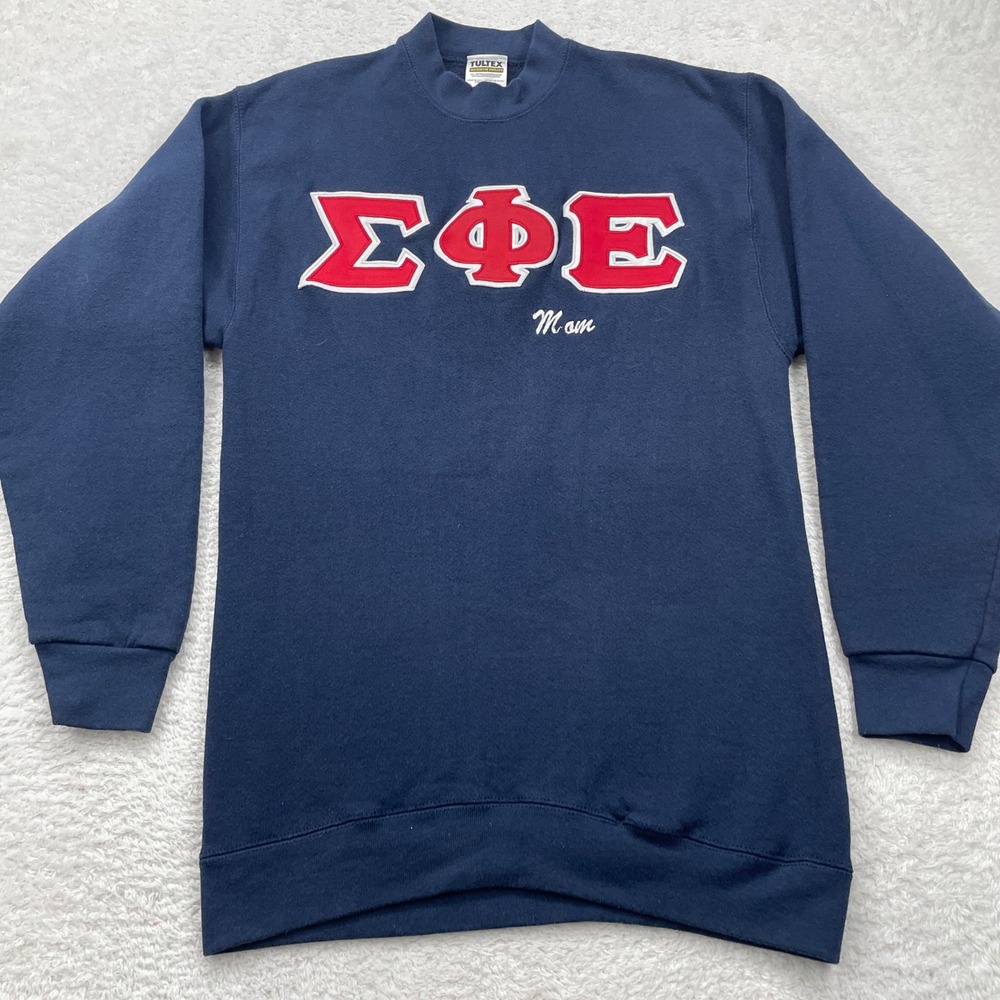 Sigma Phi Epsilon Sorority Mom Sweatshirt Tultex Collegiate Navy Blue